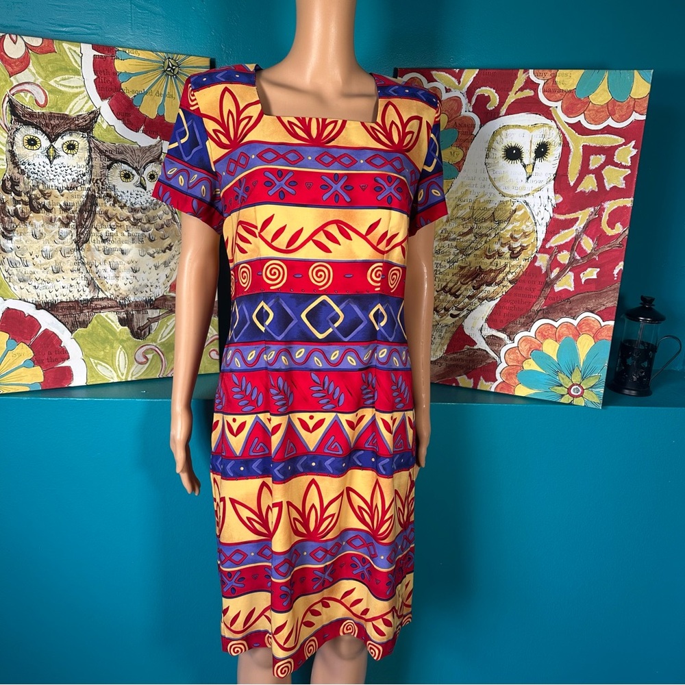 Sag Harbor Dress Geometric Print - Picture 1 of 8